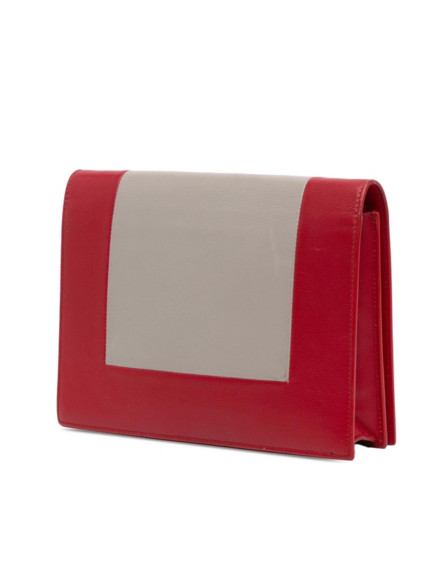 CELINE - Pre-Loved Frame Leather Wallet on Chain