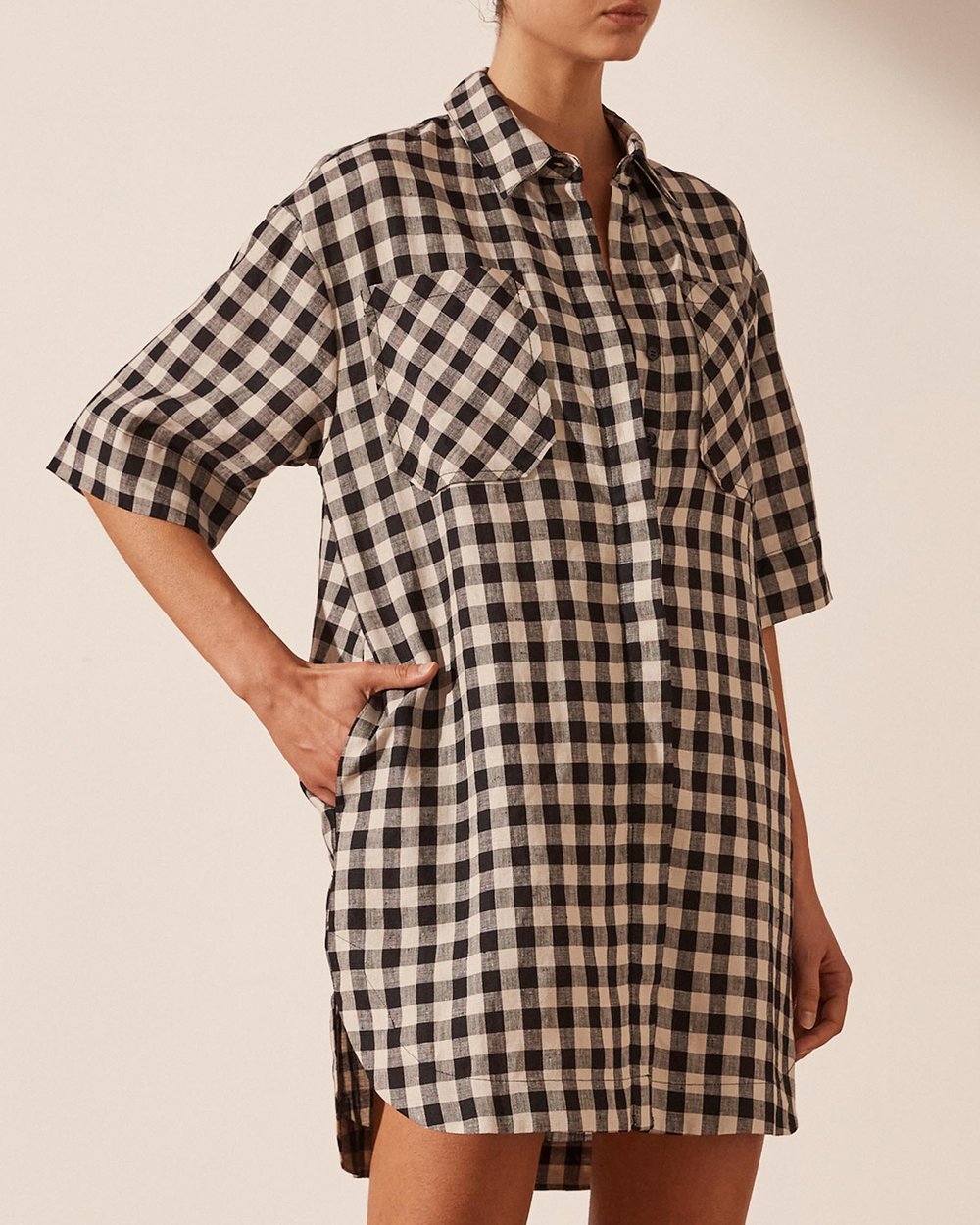 Aimee Short Sleeve Oversized Shirt Dress by Shona Joy Online | THE ICONIC |  Australia