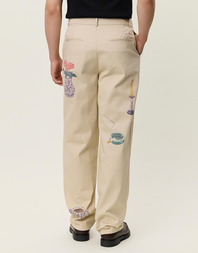 Les Deux - Romeo Pleated AOP Canvas Pants
