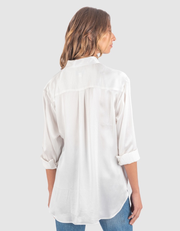 CAMIXA - Soie Satin Oversized Silk Shirt