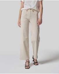 DRICOPER DENIM - Carrie Cream Wide Straight Leg Jeans