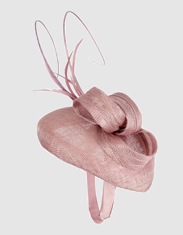Max Alexander - Pillbox Dusty Pink Racing Fascinator