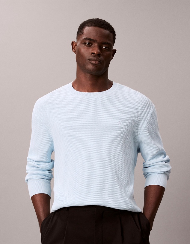 Calvin Klein - Cotton Textured Classic Crewneck Jumper