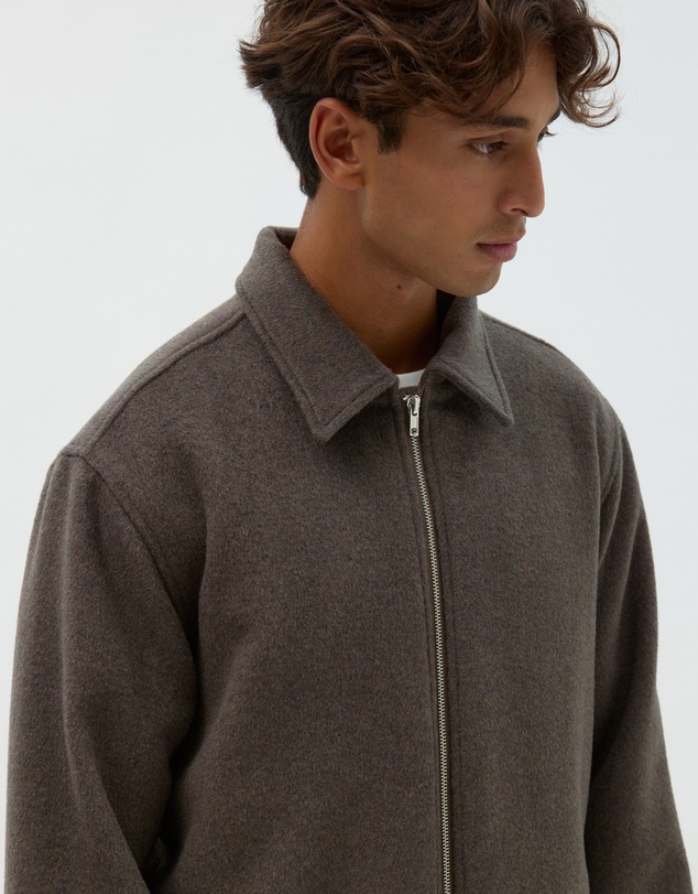 Revibe - Repaired AERE Wool Double Zip Jacket - International-L