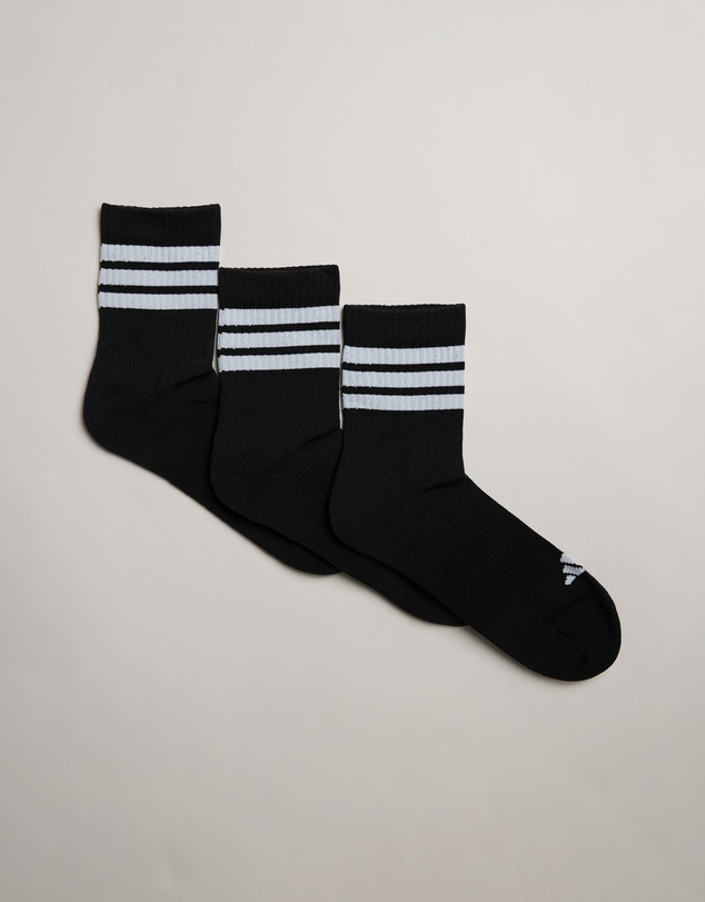 adidas Performance - 3-Pack Three Stripes Cushioned Sportswear Crew Socks - Kids