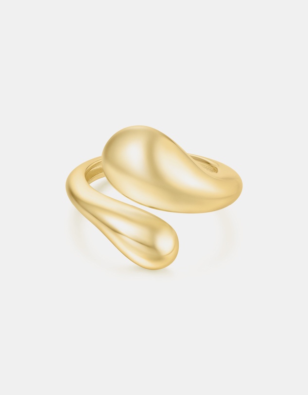 Ania Haie - Gold Sculptural Crossover Ring