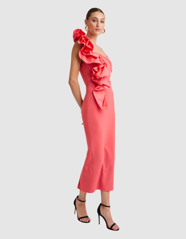 Romance by Honey and Beau - Trevia Shoulder Frill Dress