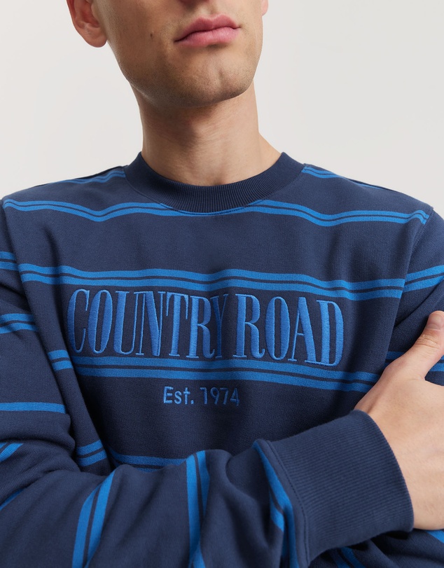 Country Road - Verified Australian Cotton Stripe Heritage Sweat