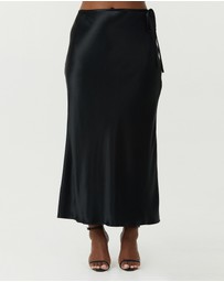 Third Form - Satin Bias Tie Side Skirt