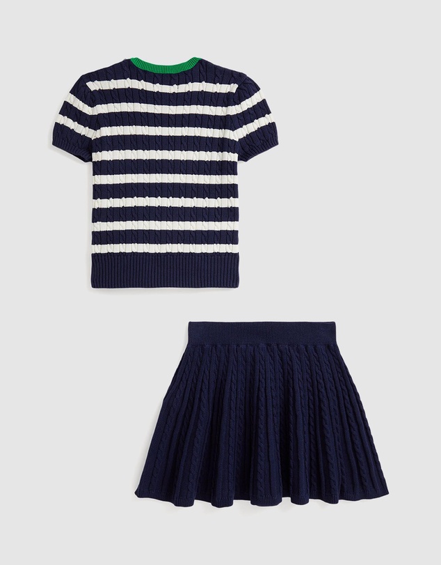 Polo Ralph Lauren - Striped Cotton Sweater & Skirt Set - Kids