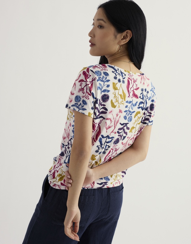 Seasalt - Seasalt Cornwall Multi Appletree Keyhole Detail T-Shirt