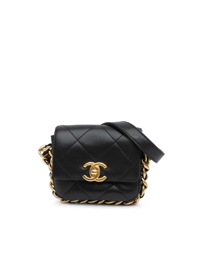 Pre-Loved by Azura Reborn - Pre-Loved Mini Quilted Calfskin Framing Chain Flap
