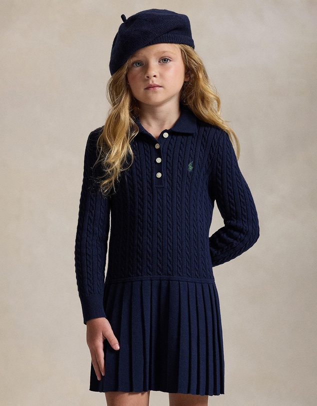 Polo Ralph Lauren - Mini-Cable Polo Sweater Dress - ICONIC EXCLUSIVE - Babies-Kids