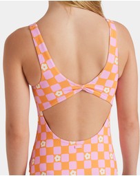 Roxy - Girls 8 to 16 Flower Check One Piece