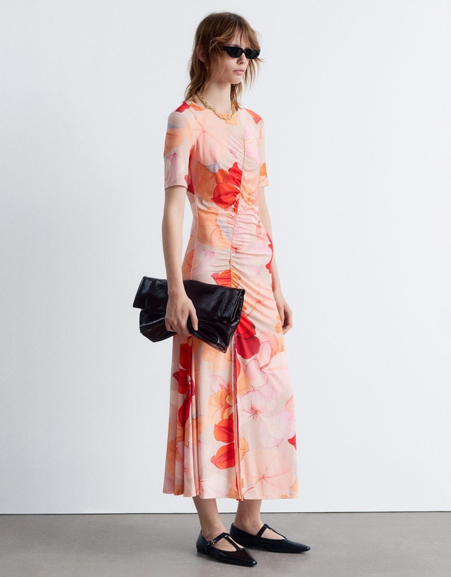 & Other Stories - Ruched SS Midi Dress