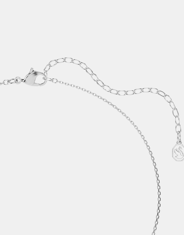 Swarovski - Symbolica Pendant, Round Cut, Pav, Horseshoe, Blue, Rhodium Plated