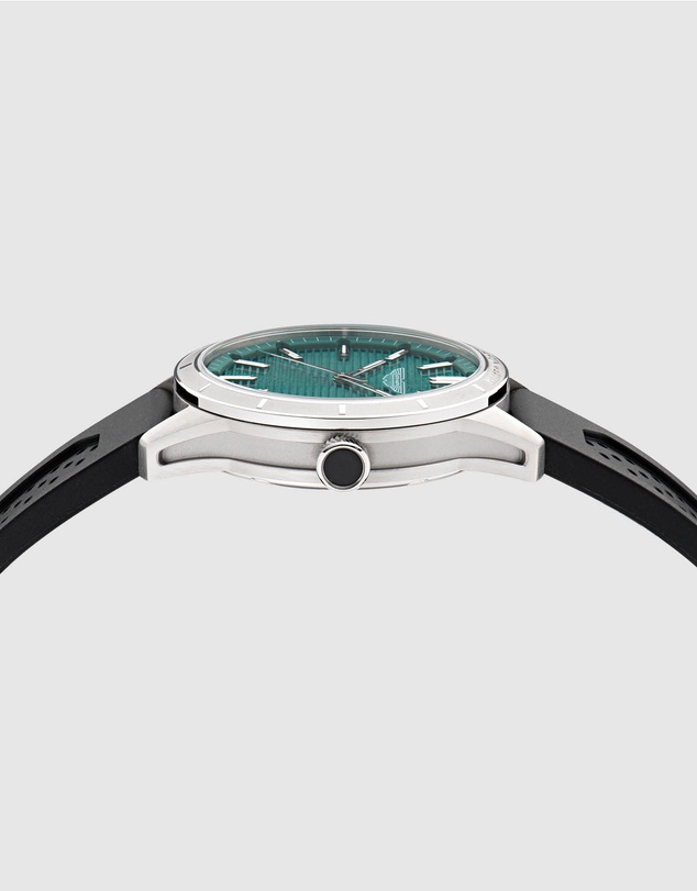 Aston Martin - HDL Podium Green Stainless Steel Black Silicone Strap Watch