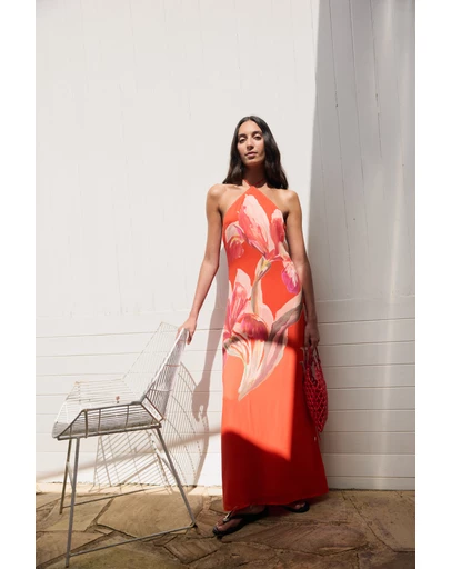 AERE - Alina Halter Maxi Dress