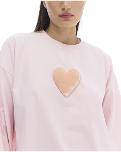 THE TALES - We Love Velvet Heart Long Sleeve Tee