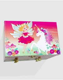 Pink Poppy - Unicorn & The Pixie Fairy Musical Jewellery Storage Box