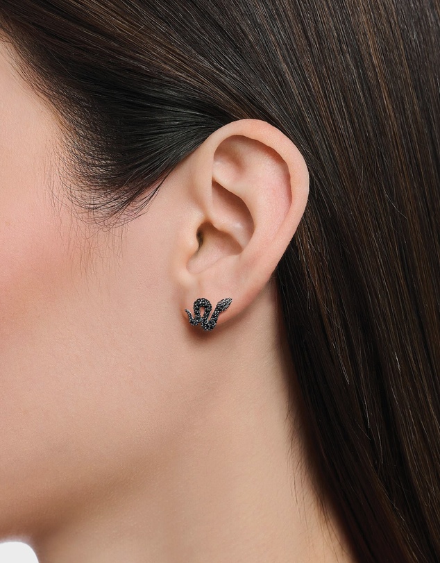 THOMAS SABO - Snake small ear studs with black zirconia