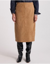 David Lawrence - Tanzie Suede Pencil Skirt