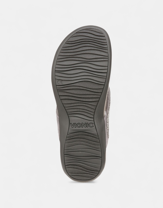 Vionic - Dillon Shine Toe Post Sandal - Stormy