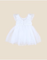 Bebe by Minihaha - Lace and Tulle Frill Dress With Bloomers - Babies