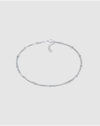 Elli Jewelry - Anklet Layer Look Ball Links in 925 Sterling Silver