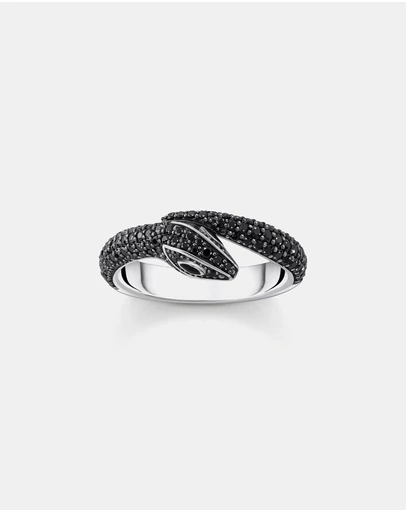 THOMAS SABO - Snake ring with black zirconia