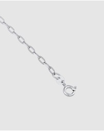 Elli Jewelry - Anklet Basic Link Chain 925 Sterling Silver