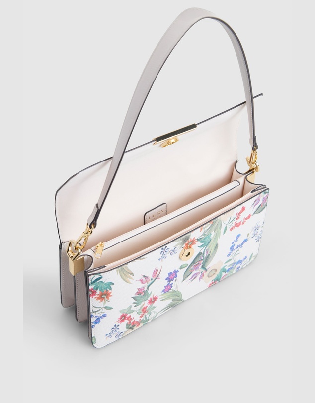 Laura Jones - Floral Flap Shoulder Bag