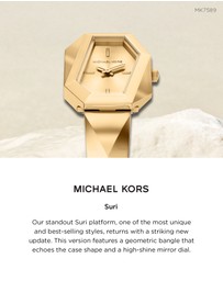 Michael Kors - Suri Gold Tone Analogue Watch