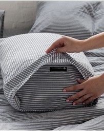 Sheet Society - Leo Washed Cotton Stripe Fitted Sheet Set