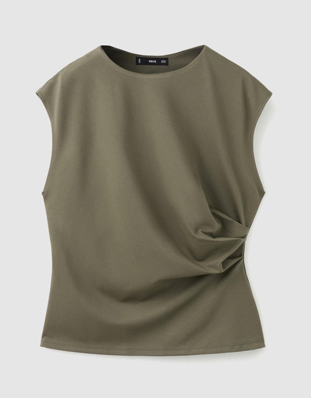 M.N.G - T-Shirt With Gathered Details