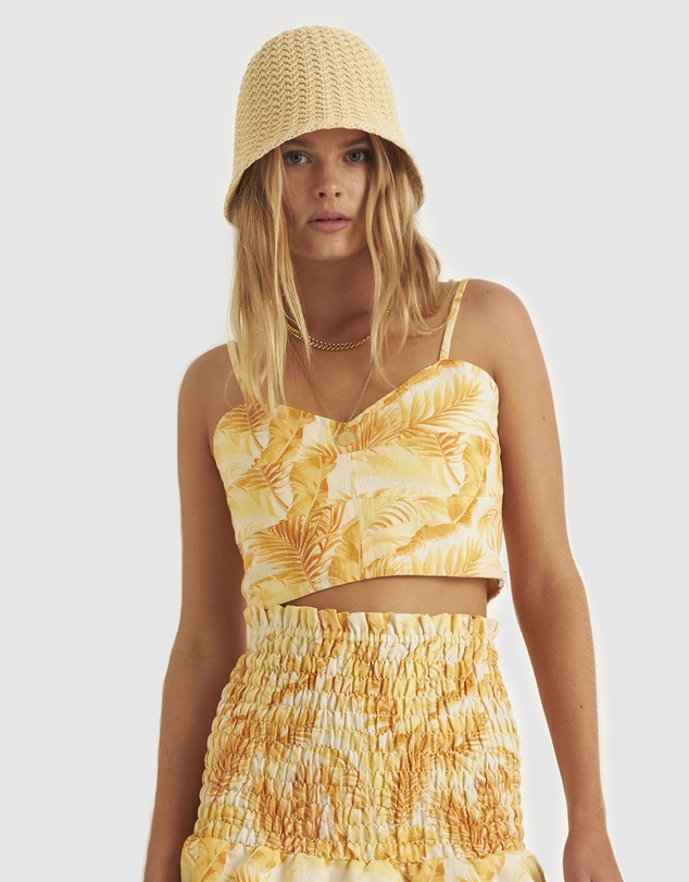 Zerafima - Saffron Leaf Bodice Crop