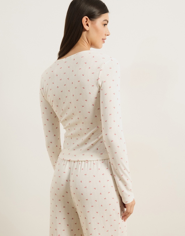 Atmos&Here - Shaina Pointelle Henley Long Sleep Set