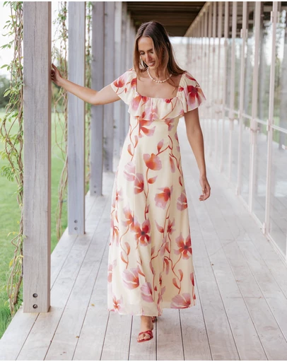 Petal & Pup - Kamie Maxi Dress - Pink Floral