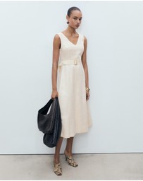 M.N.G - Laura Belt Linen Dress