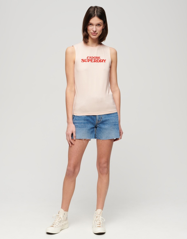 Superdry - Sport Luxe Graphic Fitted Tank Top