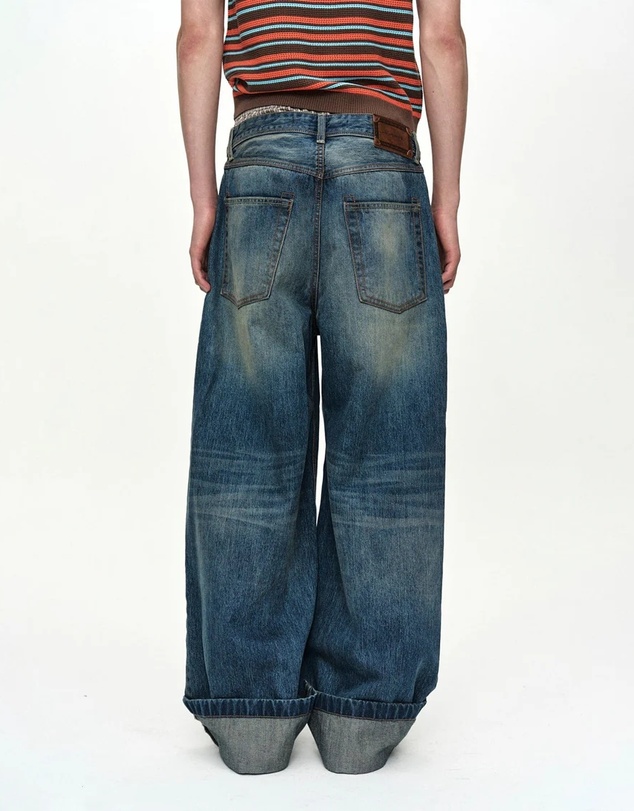 Andersson Bell - Trunk Layered Wide-Leg Jeans - Unisex