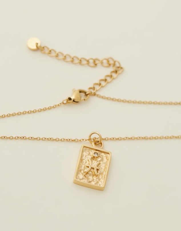 Carly Paiker - Pisces Star Sign Zodiac Tag Necklace