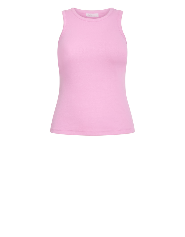 City Chic - Plus size Talia Rib Tank - bright lilac