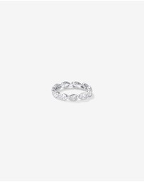 Michael Hill - Pear Shaped Cubic Zirconia Bezel Set Eternity Ring in Sterling Silver