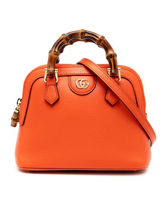 Pre-Loved by Azura Reborn - Pre-Loved Mini Dollar Calfskin Bamboo Diana Dome Satchel