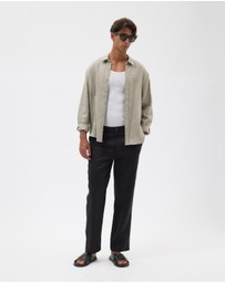 AERE - Relaxed Leg Tailored Linen Pants
