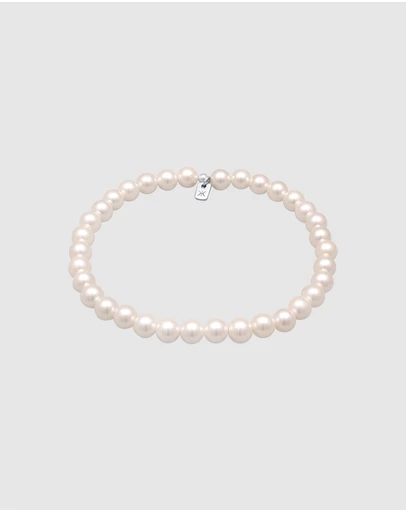 Kuzzoi - ICONIC EXCLUSIVE - Shell Pearl Bead Bracelet in 925 Sterling Silver