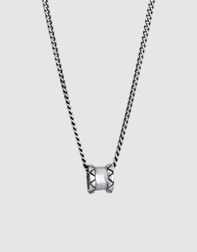 Kuzzoi - ICONIC EXCLUSIVE - Classic Curb Chain Necklace in Oxidised 925 Sterling Silver
