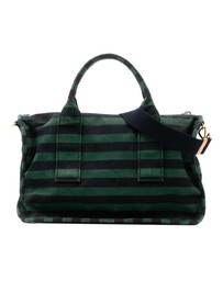 Pre-Loved by Azura Reborn - Pre-Loved Canvas Canapa Righe Striped Satchel