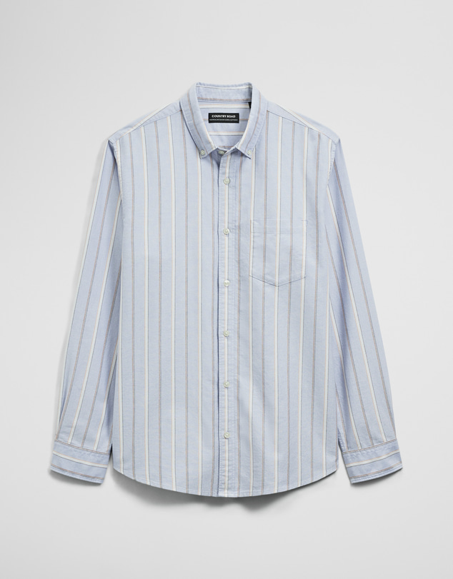 Country Road - Regular Fit Australian Good Earth Cotton Stripe Oxford Shirt